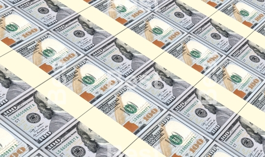 American dollar bills stacks background