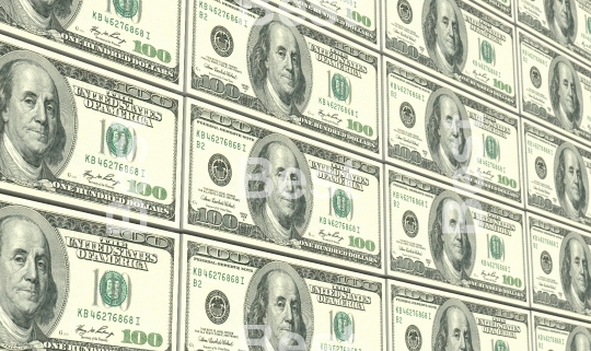 American dollar bills stacks background