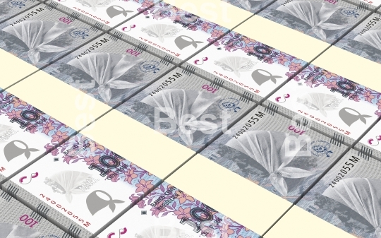 Argentina pesos bills stacks background