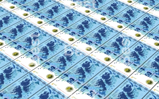 Argentina pesos bills stacks background