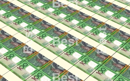 Australian dollar bills stacks background