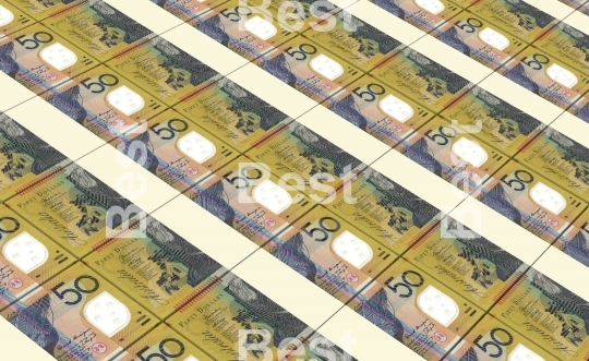 Australian dollar bills stacks background