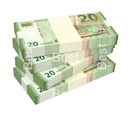Azerbaijan manat isolated on white background