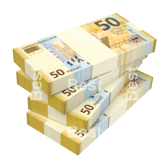 Azerbaijan manat isolated on white background