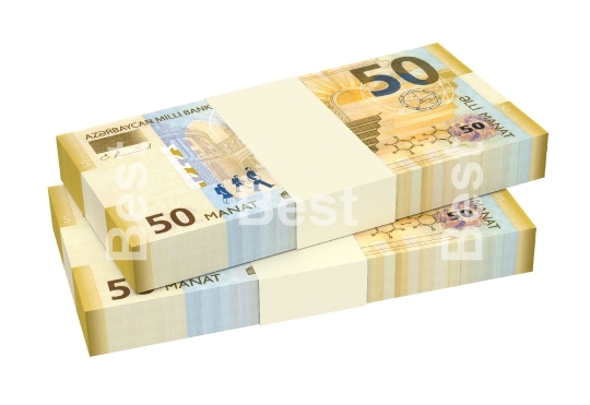 Azerbaijan manat isolated on white background