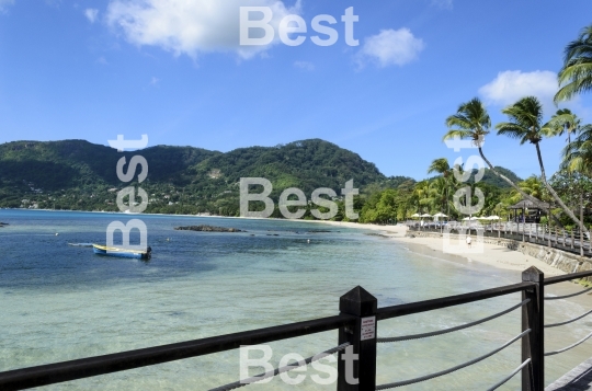 Baie Beau Vallon on Mahe island