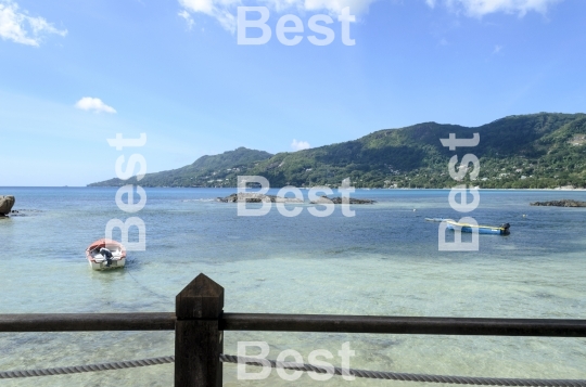 Baie Beau Vallon on Mahe island