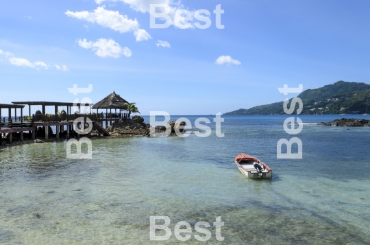 Baie Beau Vallon on Mahe island