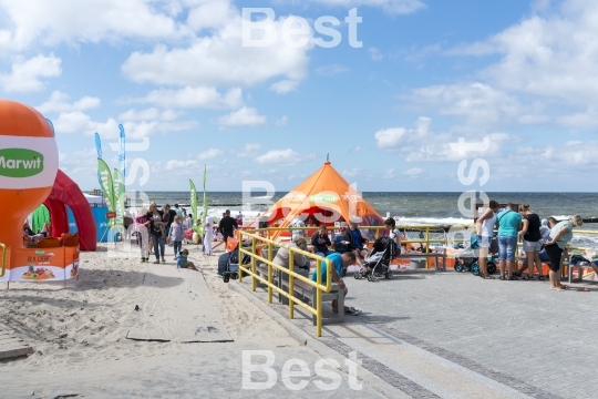 Baltic sea beach in Ustronie Morskie