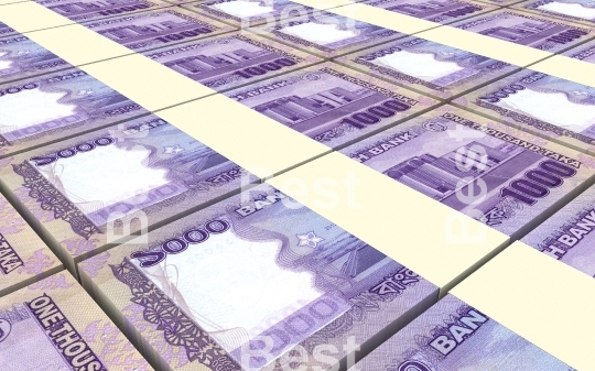 Bangladeshi taka bills stacks background