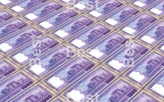 Bangladeshi taka bills stacks background