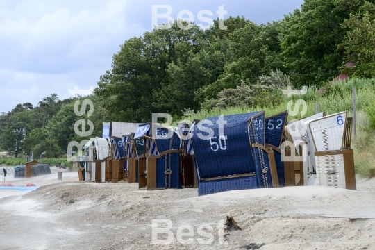 Beach on a stormy day