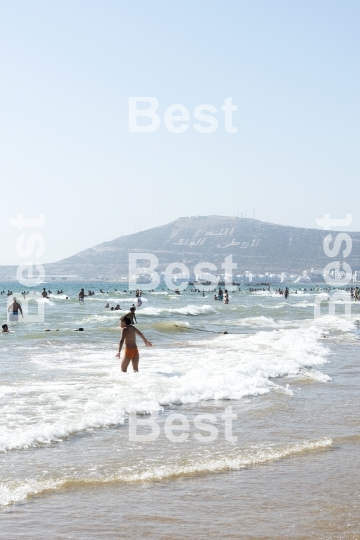 Beautiful beach in Agadir