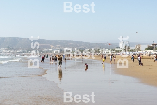 Beautiful beach in Agadir