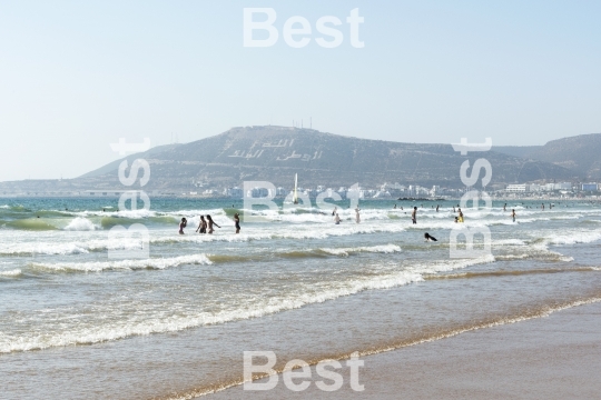 Beautiful beach in Agadir