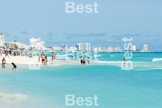 Beautiful beach in Cancun