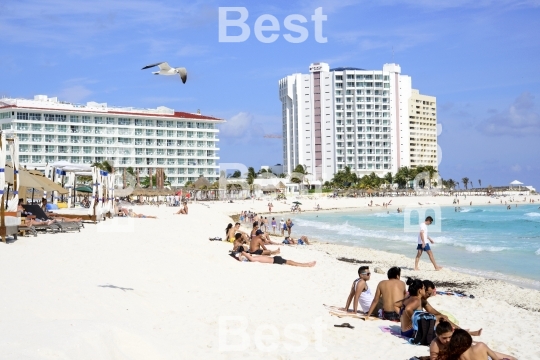 Beautiful beach in Cancun