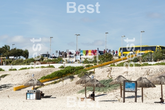 Beautiful Playa Delfines beach in Cancun