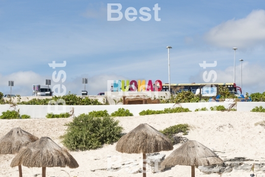 Beautiful Playa Delfines beach in Cancun