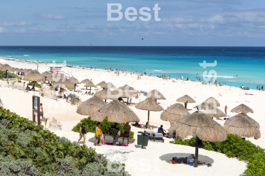 Beautiful Playa Delfines beach in Cancun