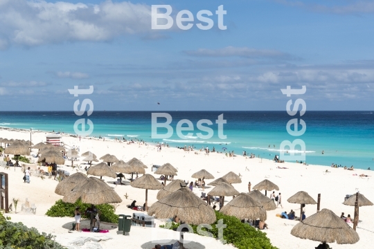 Beautiful Playa Delfines beach in Cancun