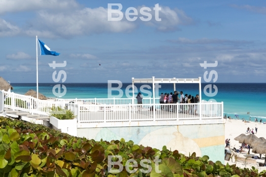 Beautiful Playa Delfines beach in Cancun