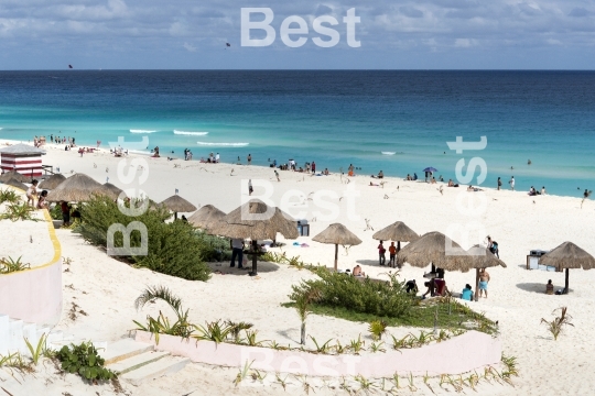 Beautiful Playa Delfines beach in Cancun