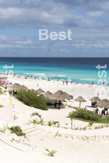 Beautiful Playa Delfines beach in Cancun