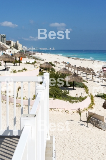 Beautiful Playa Delfines beach in Cancun