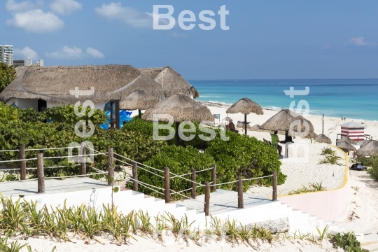 Beautiful Playa Delfines beach in Cancun