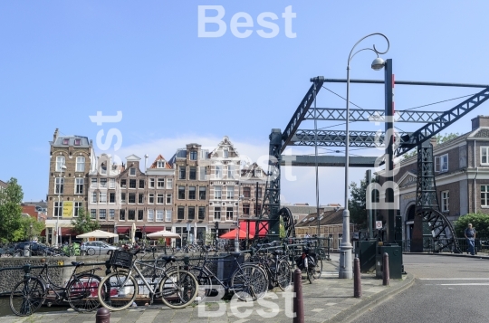 Bicycles and canal in Amsterdam