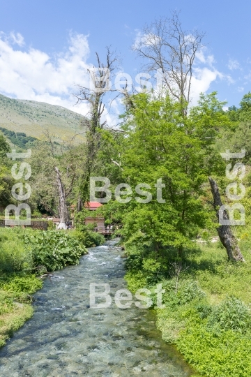 Bistrice river near Blue Eye spring. 