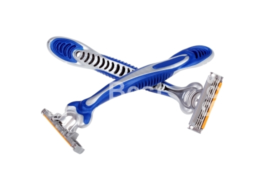 Blue shaving razor