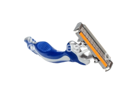 Blue shaving razor