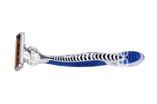 Blue shaving razor