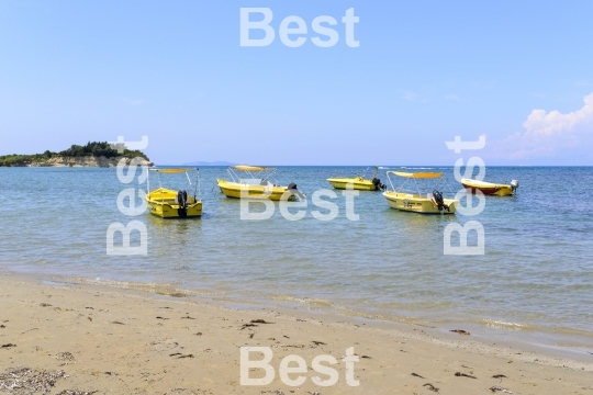 Boats on the sea.