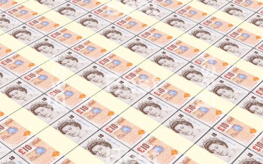 British pound bills stacks background