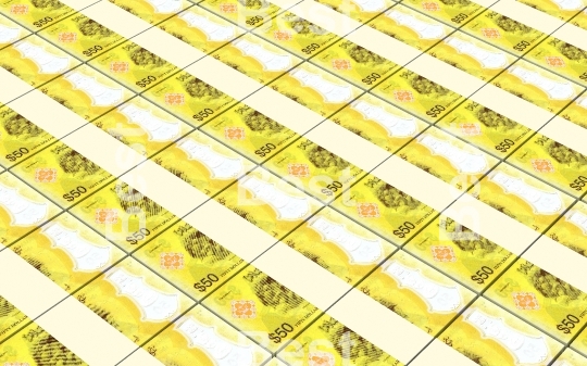 Brunei dollar bills stacks background