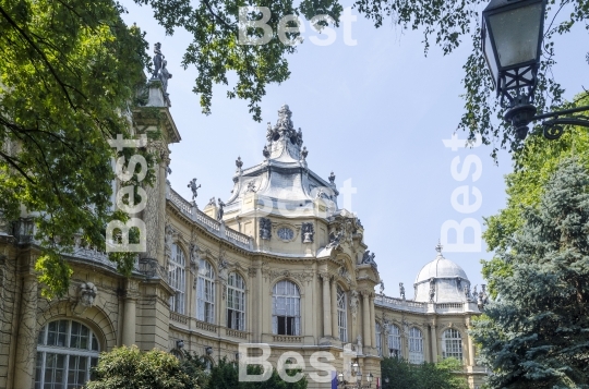 Building of Agricultural museum in City Park in Budapest, Hungary