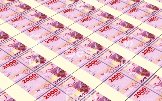 Burundian francs bills stacked background