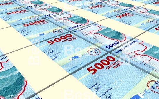 Burundian francs bills stacked background