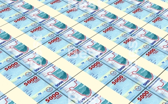 Burundian francs bills stacked background