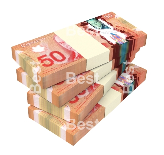 Canadian dollars money isolated on white background