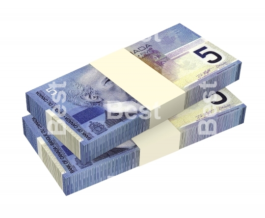 Canadian dollars money isolated on white background