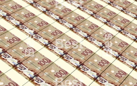 Canadian dollars money stacks background