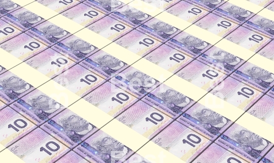 Canadian dollars money stacks background