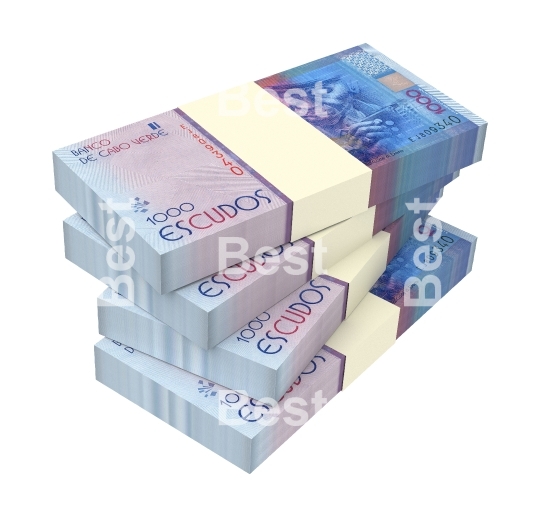 Cape Verdean escudos bills stacks background