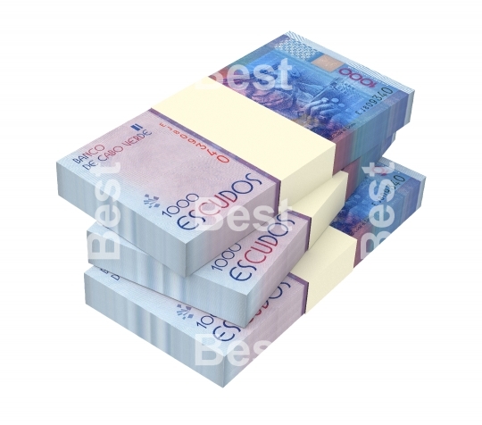 Cape Verdean escudos bills stacks background