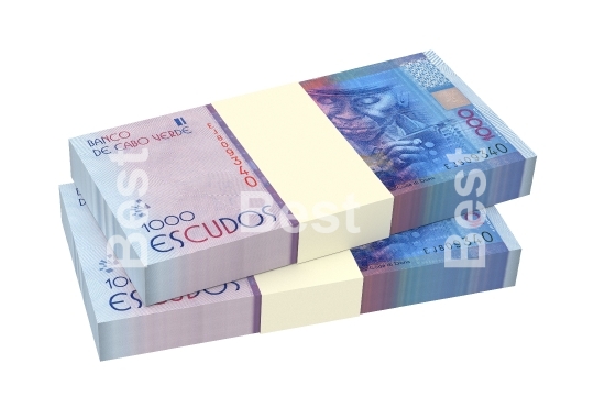 Cape Verdean escudos bills stacks background