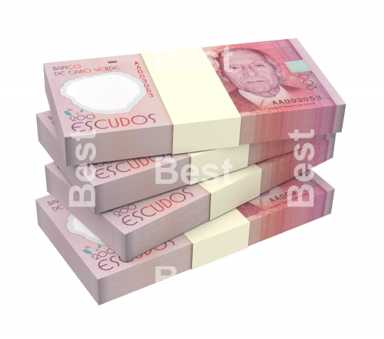 Cape Verdean escudos bills stacks background